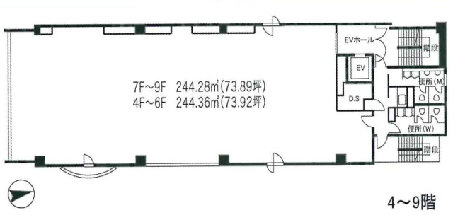 JRE池袋二丁目ビル4F 間取り図