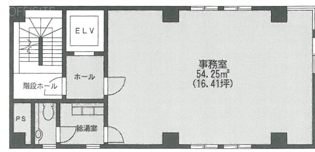 プレリュード中央ビル4F 間取り図