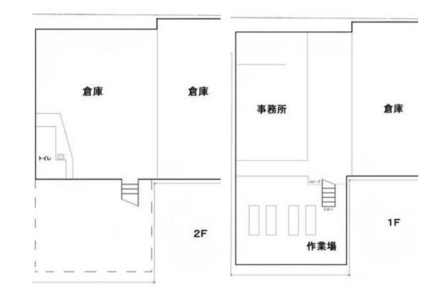 横山ビル1F～2F 間取り図