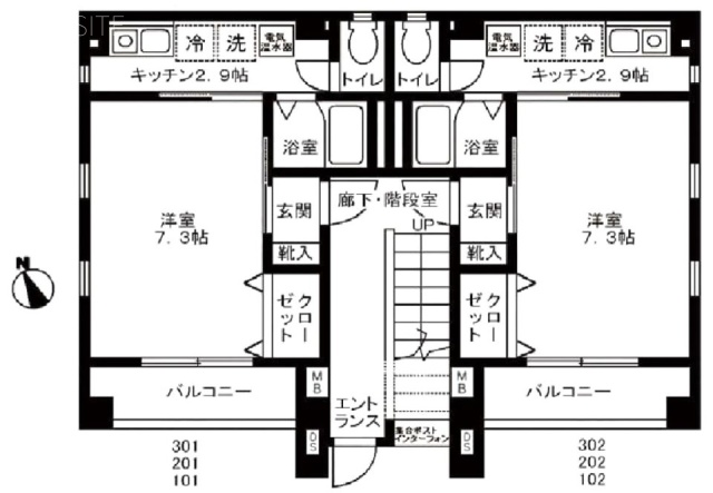 ABITANTE渋谷201 間取り図