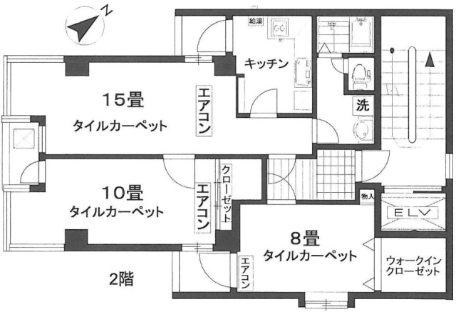 リブ青山2F 間取り図