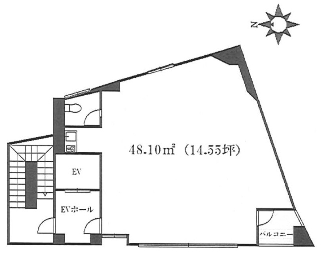 モリカワビル4F 間取り図