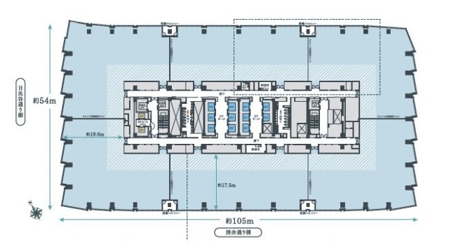 HIBIYA CROSSPARK(仮称)サウスタワー35F 間取り図