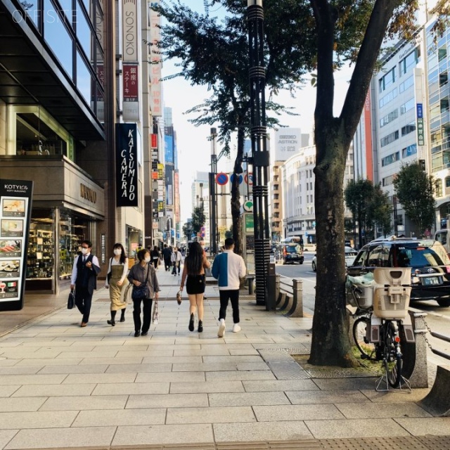 (仮)銀座五丁目貸店舗 ビル前面道路