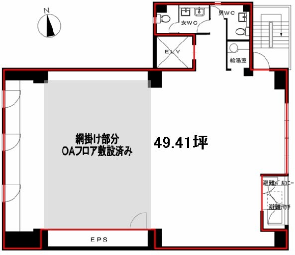 蔵前インテリジェントビル8F 間取り図