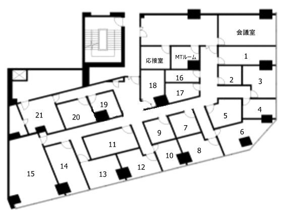Office銀座(Daiwa銀座ビル2階)5 間取り図