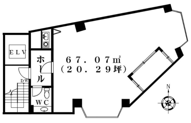 ムサシヤビル4F 間取り図