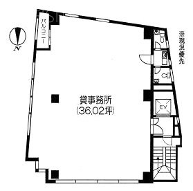 蔵前イセキビル4F 間取り図