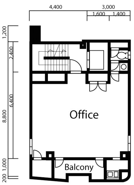 ゴールド赤坂8F 間取り図