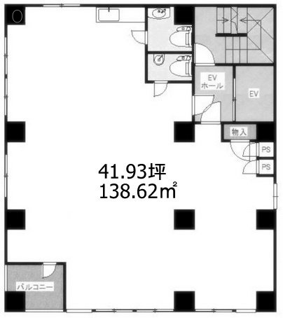 中央山田ビル2F 間取り図