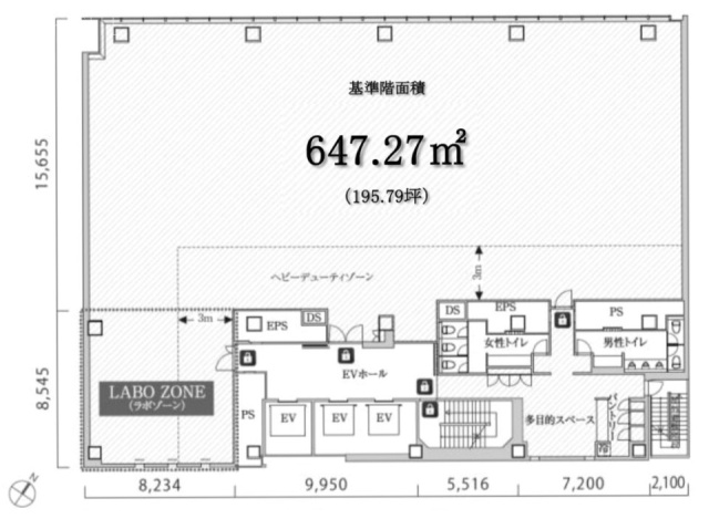 PMO日本橋江戸通2F 間取り図