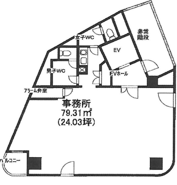 東五反田KBビル12F 間取り図