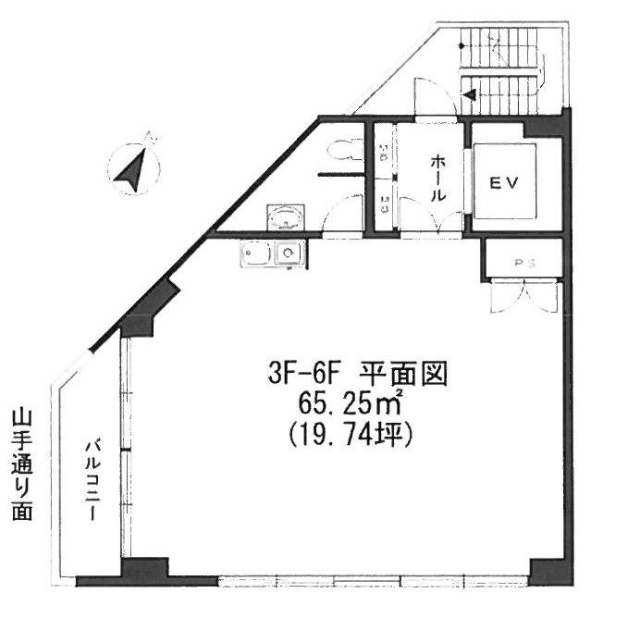 岡地ビル2F 間取り図
