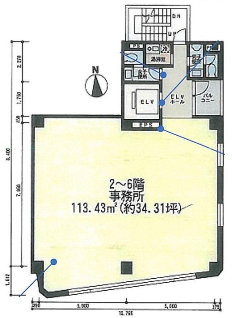 芝大門ヤマトビル2F 間取り図