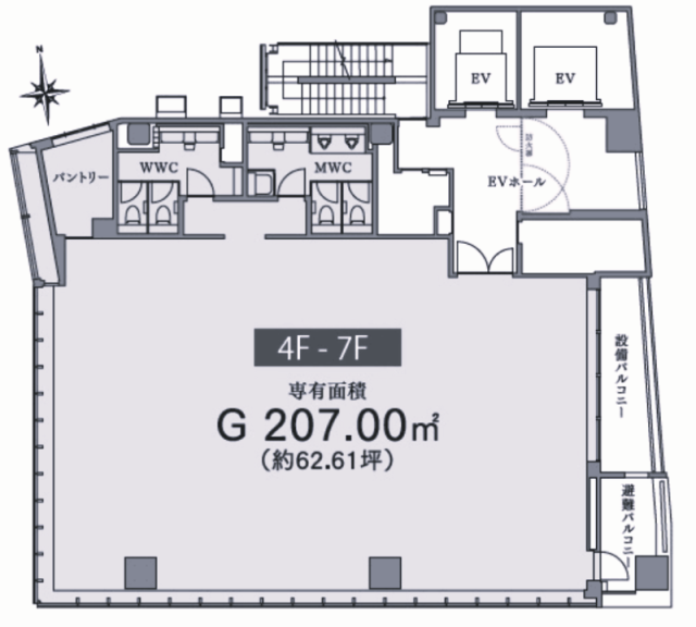 KCA SHIBUYAビル4F 間取り図