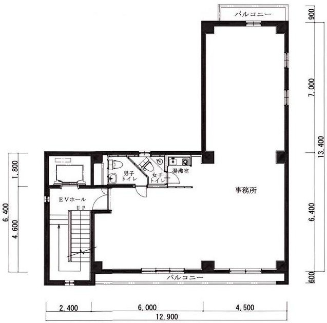 栗原ビル2F 間取り図