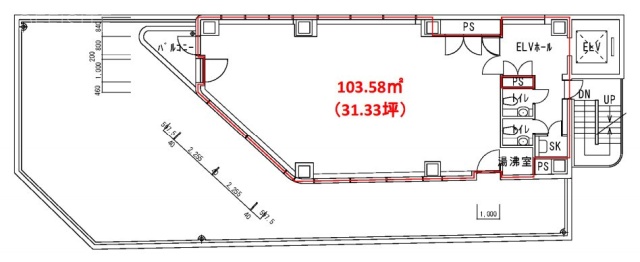 いちご中目黒ビル8F 間取り図