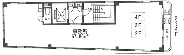 平家ビル4F 間取り図