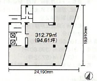 カネダ日本橋センタービル10F 間取り図