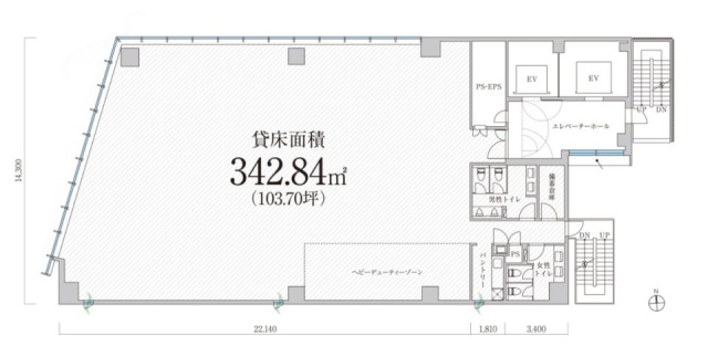 PMO八丁堀Ⅳ3F 間取り図