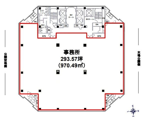 東京パークサイドビル8F 間取り図