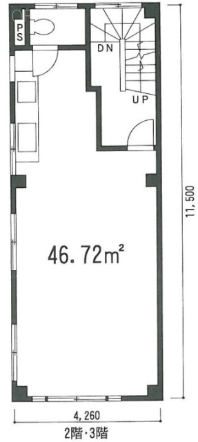 日本橋秀ビル2F 間取り図
