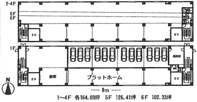 アイザックフィールドビル1F～6F 間取り図