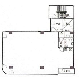 ルート蛎殻町ビル3F 間取り図