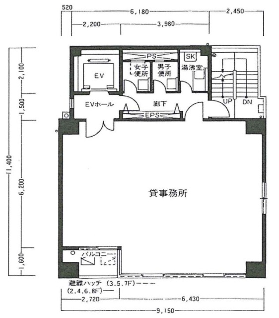 タマキビル5F 間取り図