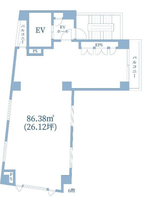 ウェルスクエアプラザ中井ビル6F 間取り図