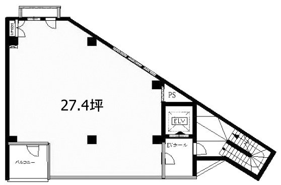 伯清王子ビル2F 間取り図