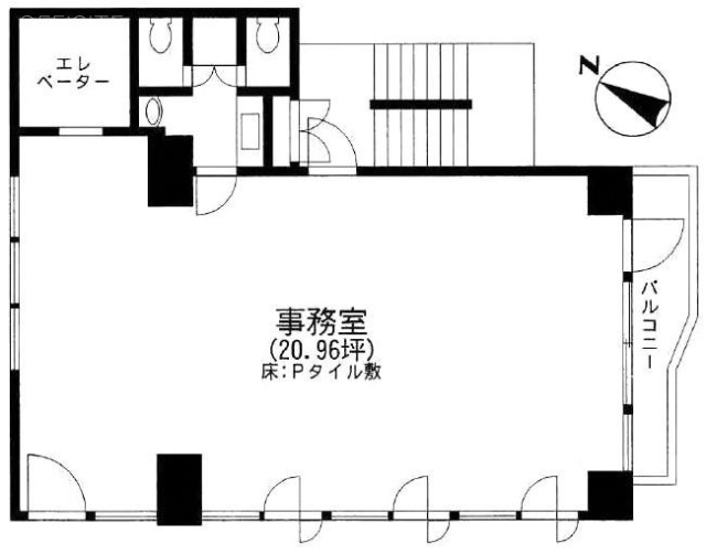 白金台間中ビル3F 間取り図