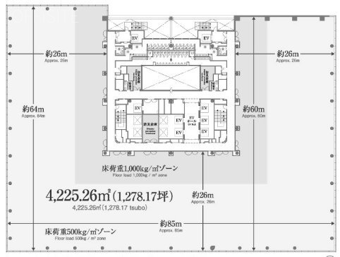 住友不動産麻布十番ビル5F 間取り図