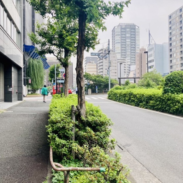 秀和築地レジデンス ビル前面道路