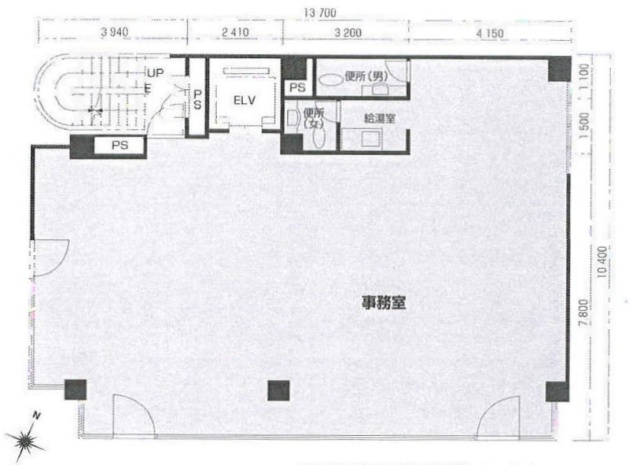 EXOS恵比寿2F 間取り図