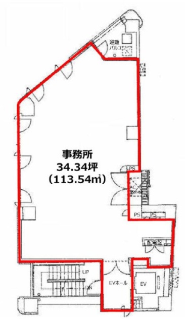 BIC赤坂ビル5F 間取り図