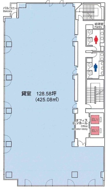 日総第13ビル5F 間取り図