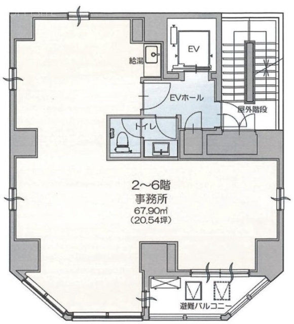 ブランシュ18ビル2F 間取り図