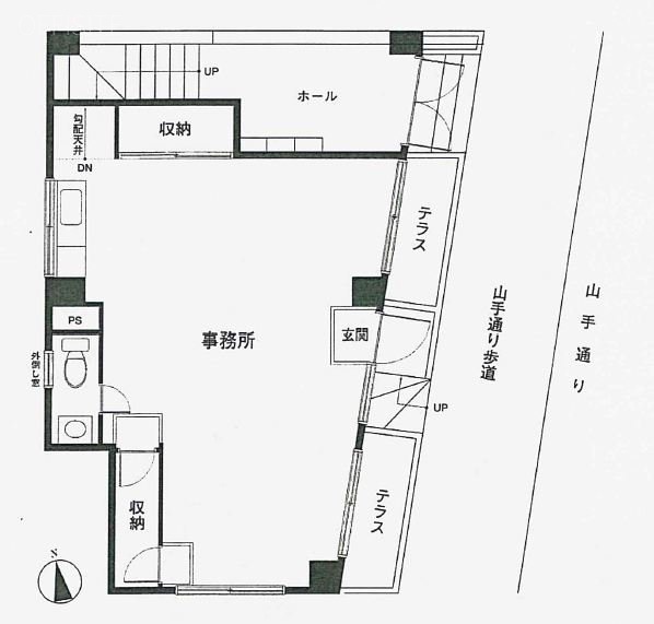 グランソアー大橋ビル1F 間取り図
