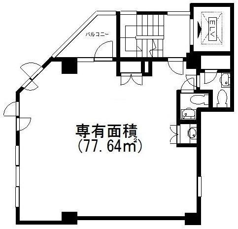 西麻布広瀬ビルアネックス3F 間取り図