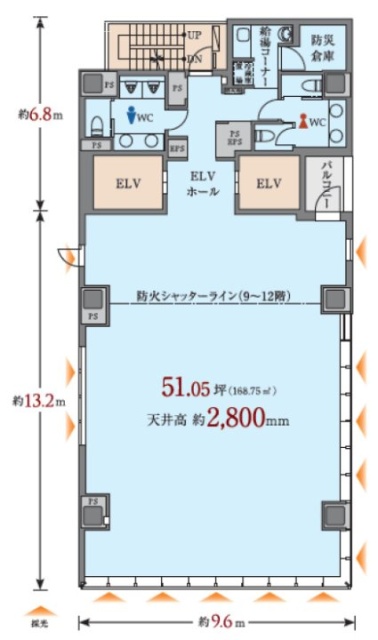 阪急阪神上野御徒町ビル3F 間取り図