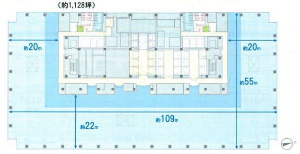 Otemachi Oneタワー1104 間取り図