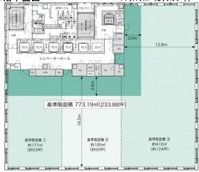 オンワードパークビル8F 間取り図