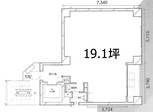 南神田ビル8F 間取り図
