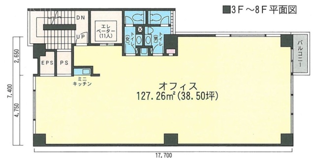 ルー・ド赤坂ビル6F 間取り図