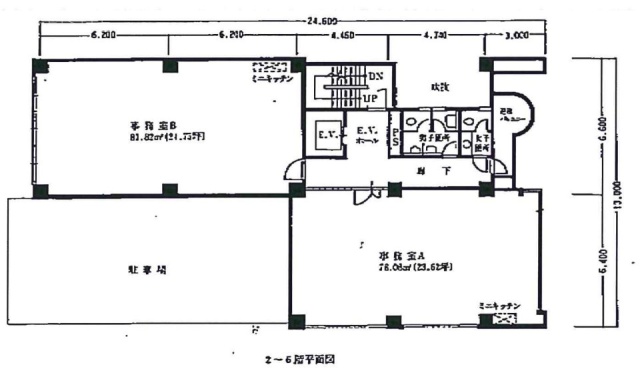 山崎第2ビルB 間取り図