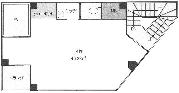 第23菊池ビル4F 間取り図