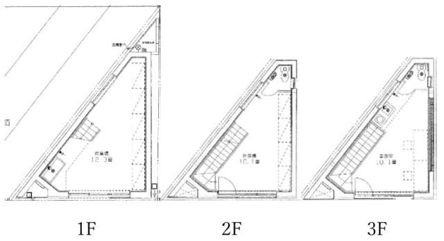 駒沢アバックビル1F~3F 間取り図