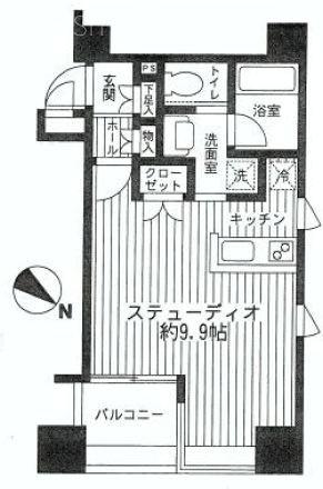 パンテオン日本橋三越前1201 間取り図