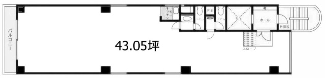 CROSS芝浦ビル2F 間取り図